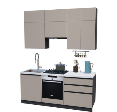 Кухонный гарнитур ВерсоМебель Эко Премиум 2.0 (глиняный серый/ст. мрамор лацио)