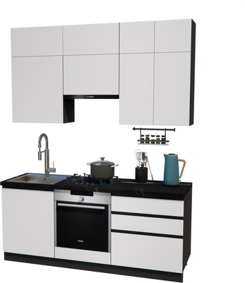 Кухонный гарнитур ВерсоМебель Эко Премиум 2.0 (белый фасадный/ст. тунис)