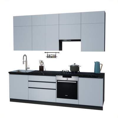 Кухонный гарнитур ВерсоМебель Эко Премиум 2.6 (сумеречный голубой/ст. тунис)