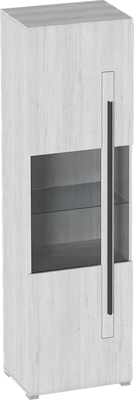 Шкаф с витриной Мебельград Ницца 1 дв (дуб винтерберг)