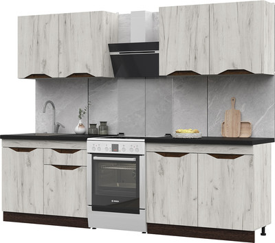 Кухонный гарнитур Стендмебель Паола 2.0 (венге/дуб крафт белый)