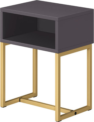 Прикроватная тумба Monofix Юнта С металлическими опорами (графит/золото)