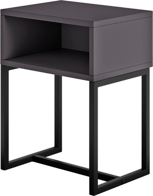 Прикроватная тумба Monofix Юнта С металлическими опорами (графит/черный)