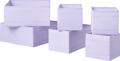 Набор коробок для хранения Ikea Скубб 705.919.47 (6шт, сиреневый)