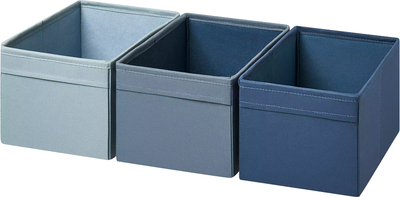 Набор коробок для хранения Ikea Дрена 105.812.39 (3шт. синий)