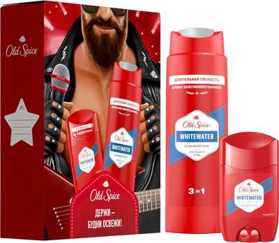 Набор косметики для тела Old Spice Whitewater Дезодорант-стик 50мл+Шампунь-гель 250мл