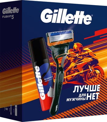 Набор для бритья Gillette Fusion Станок с 1 сменной кассетой+Пена д/бритья Классическая (50мл)