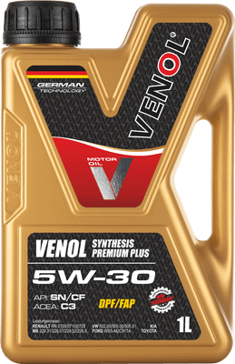 Моторное масло Venol Synthesis Premium Plus 5W30 SN/CF C2 / 810001VE (1л)