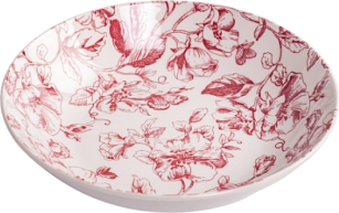 Тарелка столовая глубокая Crystar Botanica CND003 (бордовый)