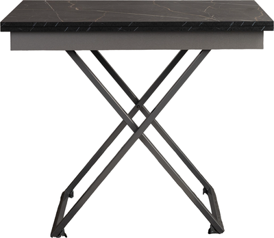 Стол-трансформер Levmar Apollo D97/S59 (черный мрамор/серебристый)