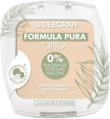 Пудра компактная Deborah Milano Formula Pura Matifying тон 02 (9г)