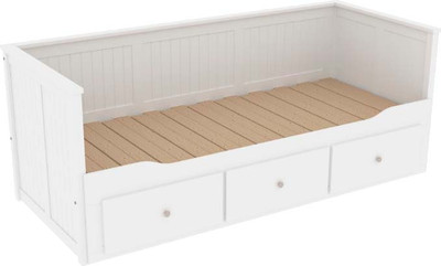 Кровать-тахта ММЦ Кантри 80x200 с ящиками (белый лак)