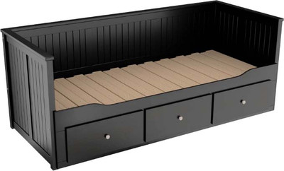 Кровать-тахта ММЦ Кантри 80x200 с ящиками (блэк)