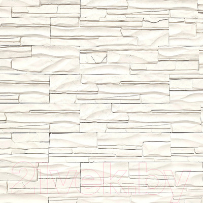 Декоративный камень гипсовый Polinka Дубай белый 1700 (375x90x10-15)