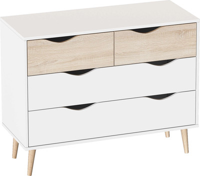 Комод Мебельград Соната 80 (белый фон/дуб сонома)