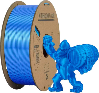 Пластик для 3D-печати Kingroon PLA Silk 1.75мм / NSC007 (1кг, голубой)