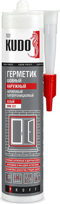 Герметик акриловый Kudo Proff Наружний / SMK-351 (280мл, белый)