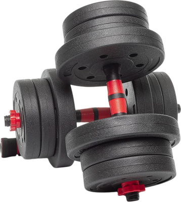 Набор гантелей разборных AMETIST Композитные с соединительным грифом (20кг)