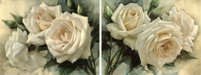 Постеры Декарт Цветы розы на бежевом фоне 8П0015