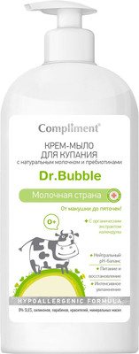 Мыло жидкое детское Compliment Dr.Bubble Молочная страна для купания (400мл)