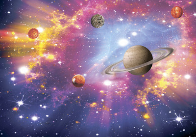 Фотообои листовые Твоя планета Люкс Парад планет (194x136)