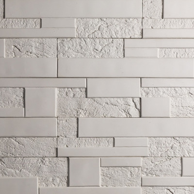 Декоративный камень гипсовый Stone Mill Сланец Мозаичный ПГД-1-Л 1200 (белый)