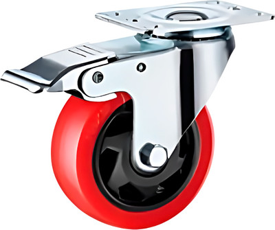 Опора колесная для тележки складской TOR SCBM 93 75мм с тормозом 1027248