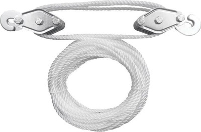 Полиспаст TOR 2-блочный г/п 200кг с канатом 20м / 1005956