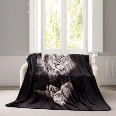 Плед Arya Lion / 8680943247322 (150x200, черный)