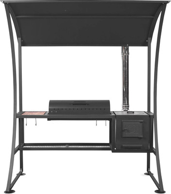 Мангал Grills Барбекю 800 с навесом и печью (5мм)