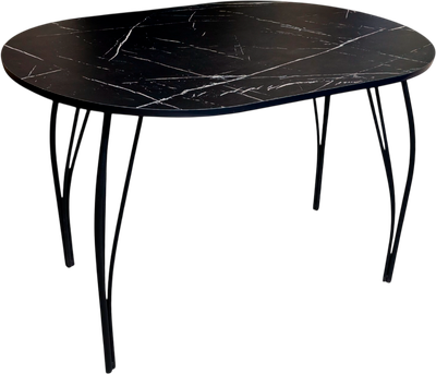 Обеденный стол СВД Юнио 100х60 / 006О.П20.МО (мрамор неро маркина)