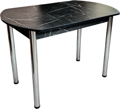 Обеденный стол СВД Юнио 110х70 / 007Э.П20.Х (мрамор неро маркина)