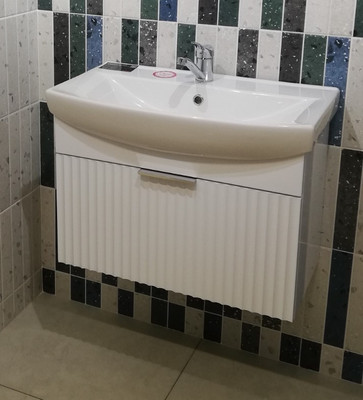 Тумба для ванной Garda Onda 64н-700_PVC  (белый глянец)