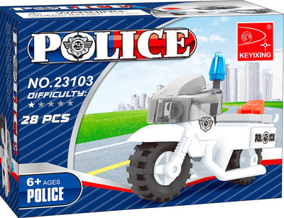 Конструктор Keyixing Полицейский мотоцикл 23103 / 884284 (28эл)
