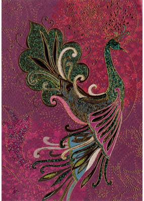 Открытка Turnowsky Павлин MO5502R (красный)