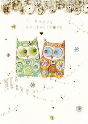 Открытка Turnowsky Две совы на ветке MO5816X1-1