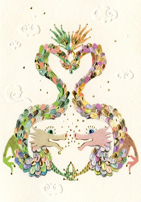 Открытка Turnowsky Два дракона MO6756