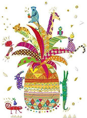 Открытка Turnowsky Ананас с животными MO7316