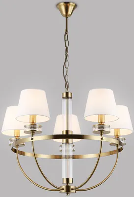 Люстра Ambrella LH71251/5 BS/WH (латунь/белый)
