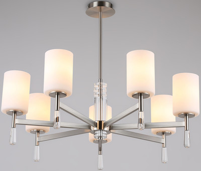 Люстра Ambrella LH56253/7 SN/FR (никель/белый матовый)
