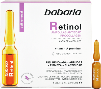 Ампулы для лица Babaria Антивозрастные с ретинолом (5x2мл)