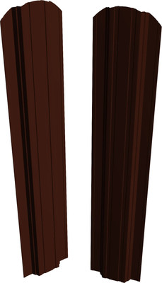 Штакетник металлический Скайпрофиль П-образный 111 Престиж Пэ-RAL8017/8017 (1.5м, 10шт)