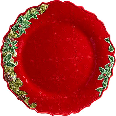 Блюдо Bordallo Pinheiro Coroa De Natal 65019411 (красный)