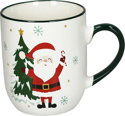 Кружка Andrea Fontebasso New Milk & Coffee Babbo Mood. Санта и елка / NL68401M248_2 (зеленый)