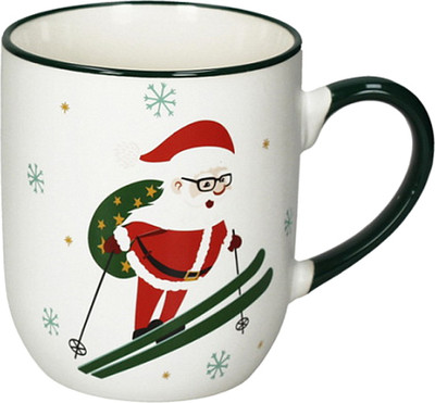 Кружка Andrea Fontebasso New Milk & Coffee Babbo Mood. Санта и лыжи / NL68401M248_3 (зеленый)