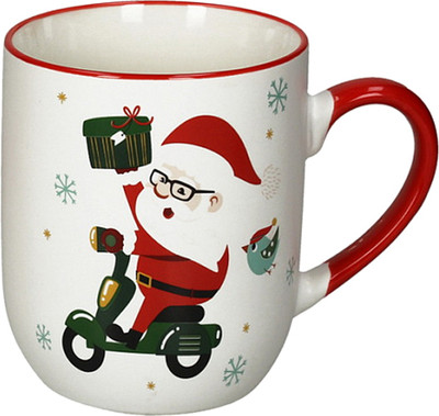 Кружка Andrea Fontebasso New Milk & Coffee Babbo Mood. Санта и мопед / NL68401M248_4 (красный)