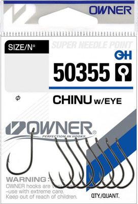 Набор крючков рыболовных Owner Chinu w/eye BC №3/0 / 50355-3_0 (5шт)