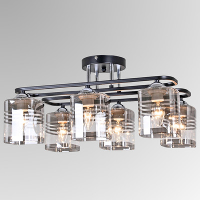 Люстра Aitin-Pro НПБ 02-6x60-101 / 70209/6 (черный/хром)