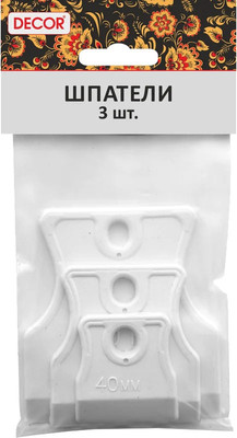 Набор шпателей Decor 40, 60, 80мм  / 308-0009 (3шт)