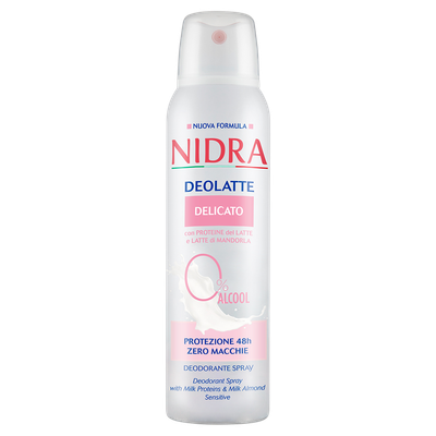 Дезодорант-спрей Nidra Деликатный с молочными протеинами и миндальным молочком (150мл)